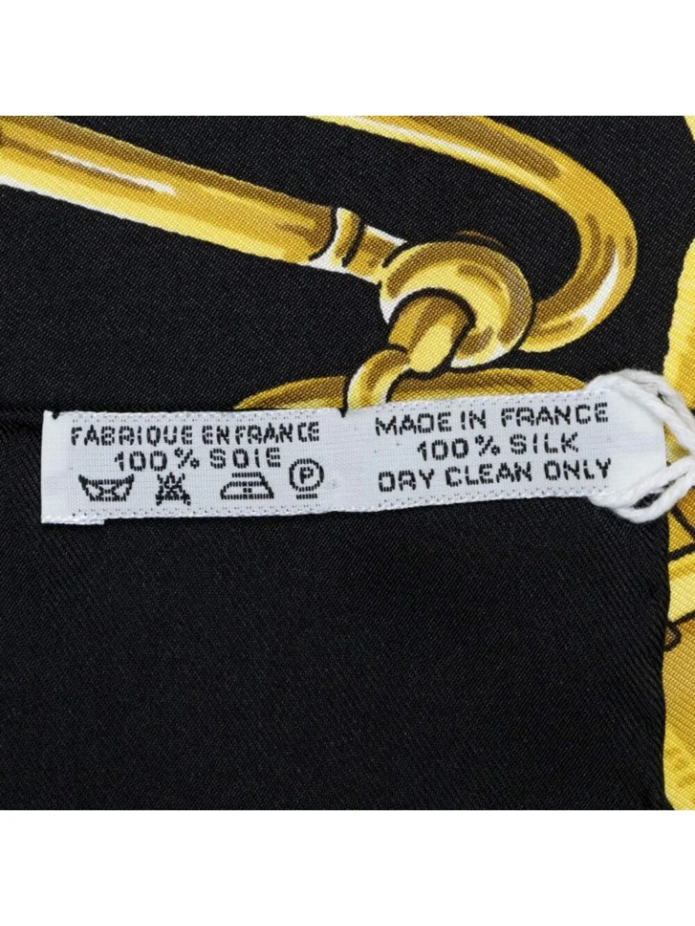Hermes Scarf Black Gold Silk